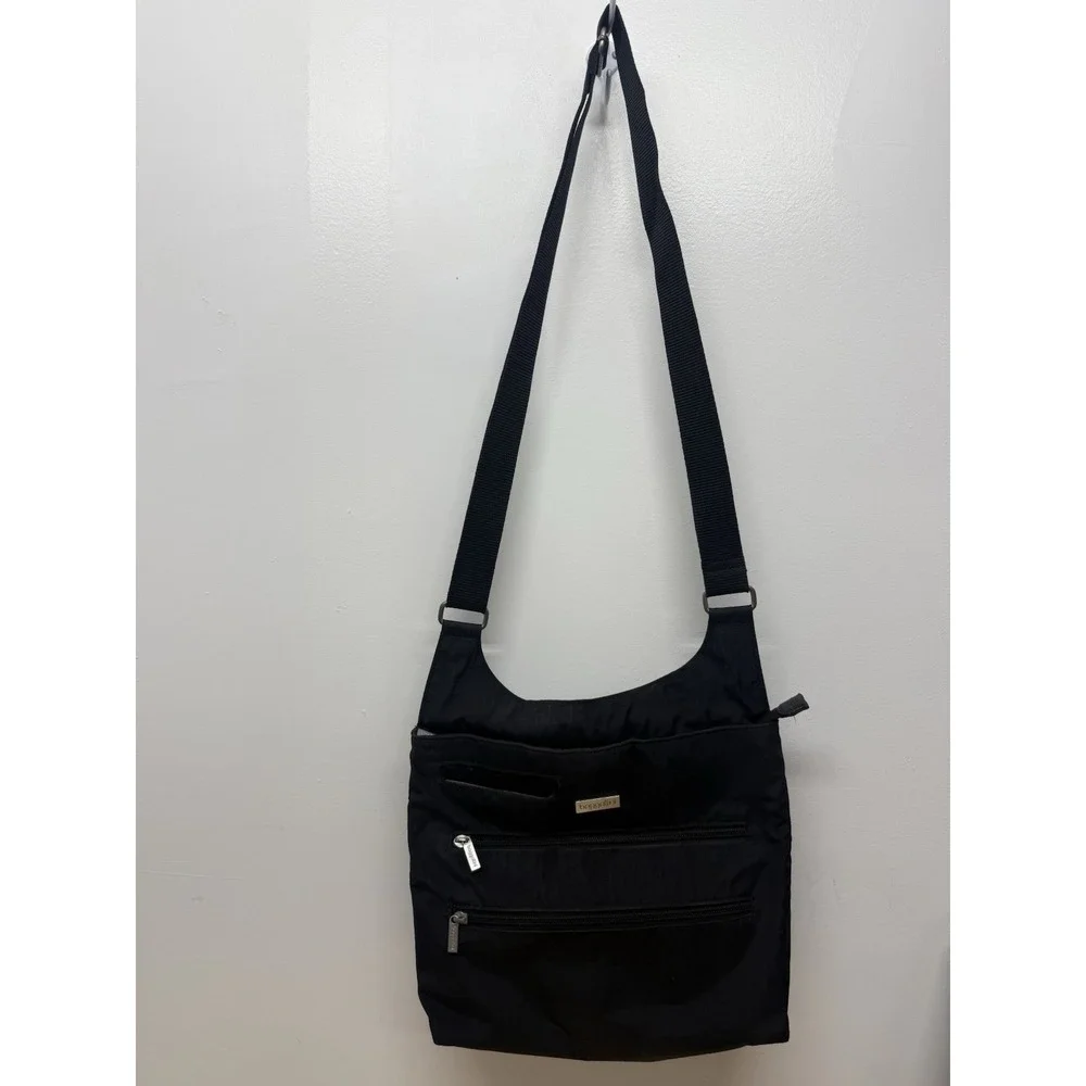 Baggallini‎ Black Leopard Print Crossbody Shoulder Bag Organizer #29